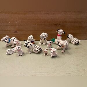 Vintage Disney 100 Dalmatian Dog Figurine Set with Cruella, Horace & accessories